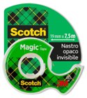CHIOCCIOLA NASTRO ADESIVO INVISIBILE SCOTCH MAGIC 19 X 7,5 + DISPENSER PORTATILE