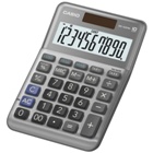CALCOLATRICE A 10 CIFRE - CALCOLO DELLE IMPOSTE - COSTO/VENDITA/MARGINE - PARTE ANTERIORE IN ALLUMINIO - CAMBIO DEL SEGNO - FUNZIONAMENTO A BATTERIA/ENERGIA SOLARE