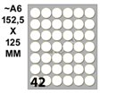 CONF. 10 BUSTE DA 10 FOGLI A6 152,5X125 MM ETICHETTE MARKIN PERMANENTI DIAM. 18MM