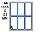 CONF. 10 BUSTE DA 10 FOGLI A6 PERMANENTI 70X37MM BORDATA