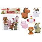 GOMMOLOSI ANIMALI FATTORIA 6PZ