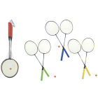 RACCHETTE BADMINTON 2PZ C/VOLANO 65,5CM 4COL