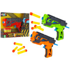 PISTOLA SPARA PROIETTILI SOFFICI C/4 PROIET 3 COL.