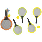 RACCHETTE BEACH TENNIS 2PZ C/PALLA MORBIDA 3COL