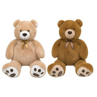 PELUX ORSO STESO 135CM MARRONE/PANNA