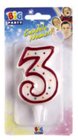 CANDELINA ZUCCHERINO NUMERO 3 ROSSO