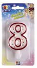 CANDELINA ZUCCHERINO NUMERO 8 ROSSO