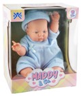 BEBE NEWBORN SEDUTO 35CM CON TUTINA AZZURRA